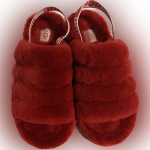 ‼️BLACK FRIDAY SPECIAL‼️UGG Fluff Yeah Slides women’s size 8 Samba Red